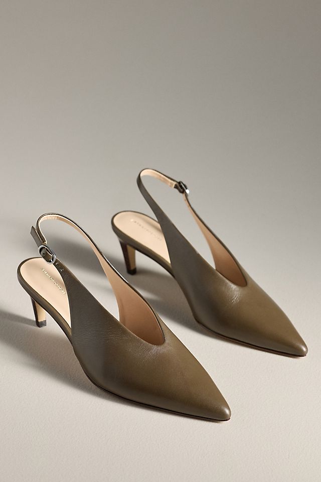 Anthropologie By Anthropologie Pointed-Toe Slingback Pumps