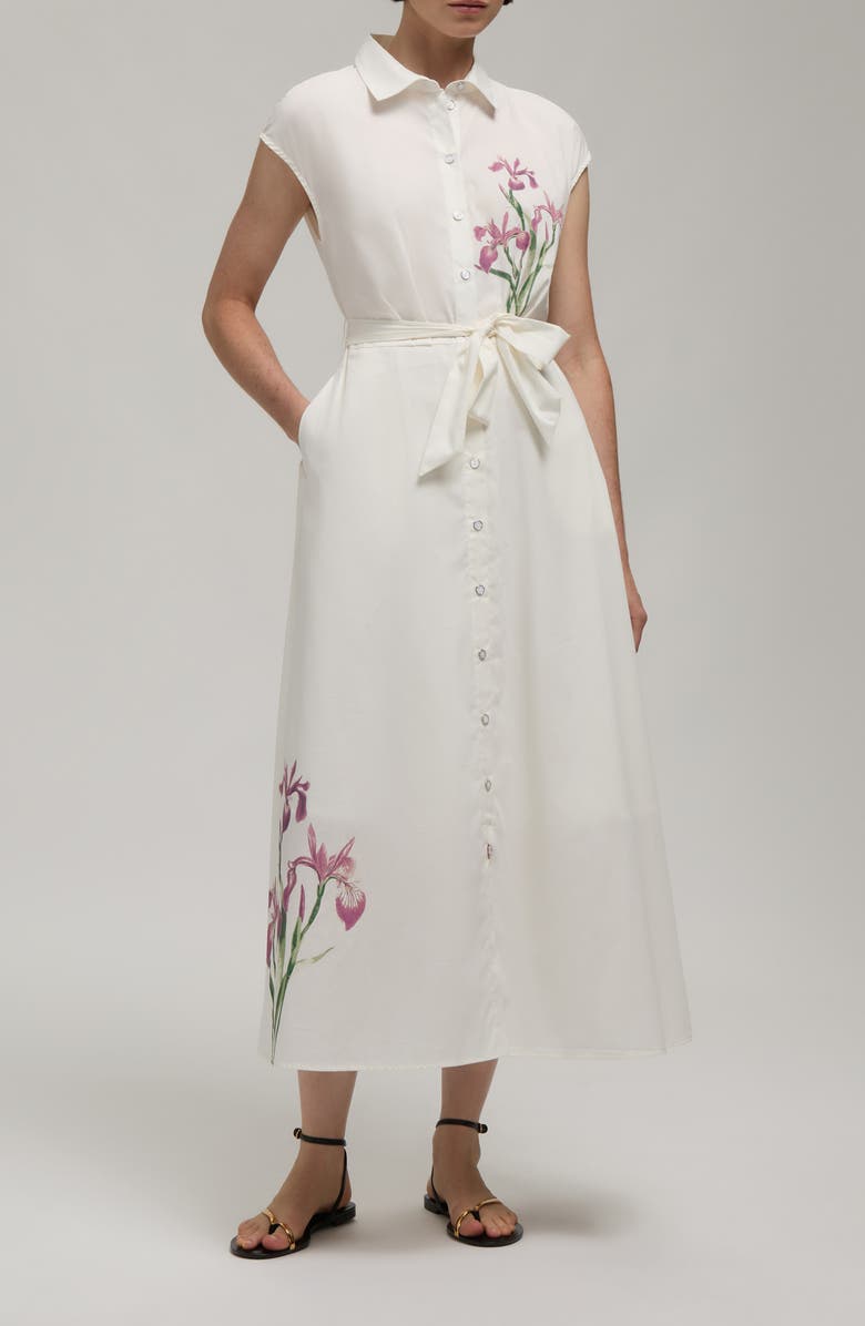 Hunter Midi Button Down Embroideried Shirt Dress