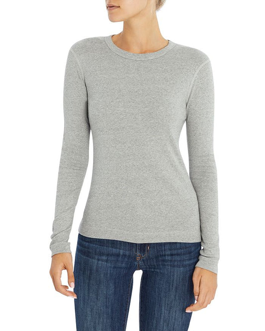 Three Dots - Long-Sleeve Cotton Tee