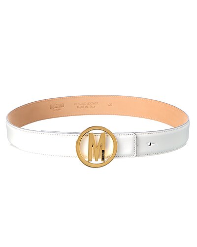 Moschino Logo Patent Belt