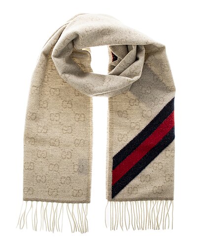 Gucci GG Web Nikky Wool Scarf