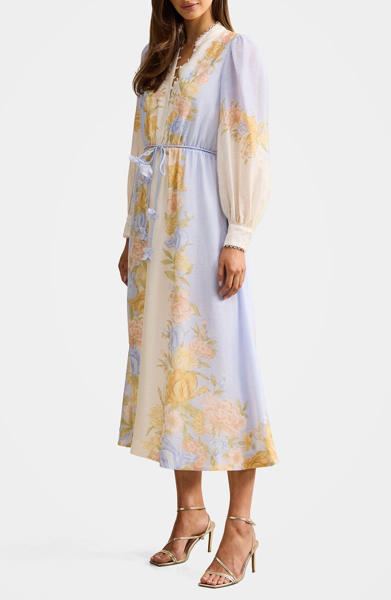 Courtney Placed Floral Long Sleeve Dress