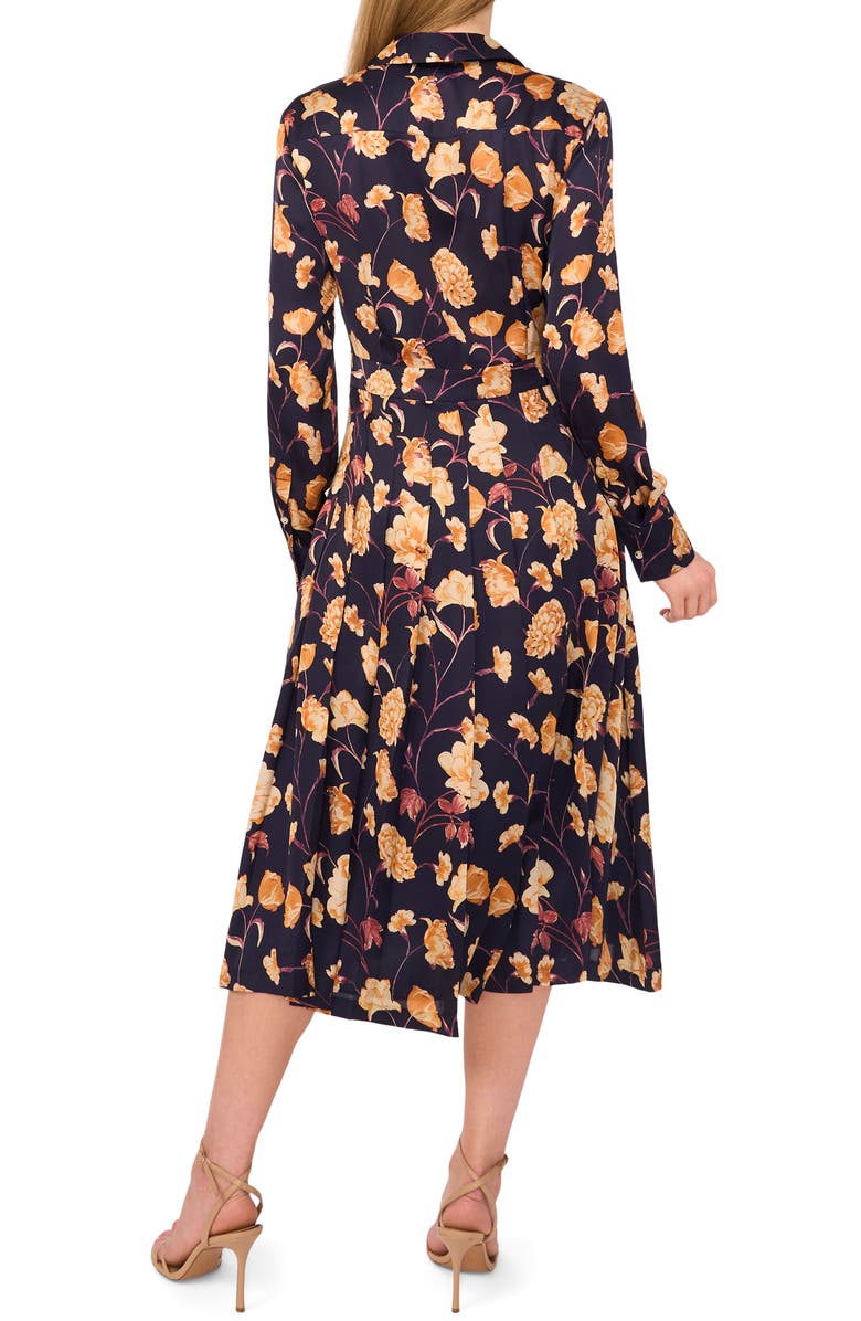 Ted Baker Floral Long Sleeve Midi Shirtdress