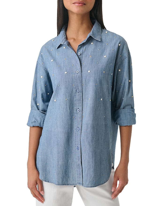 KARL LAGERFELD PARIS - Embellished Denim Shirt