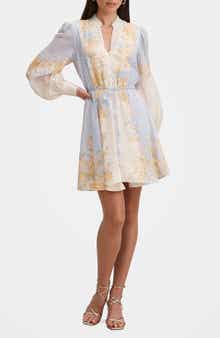 Courtney Placed Floral Long Sleeve Dress