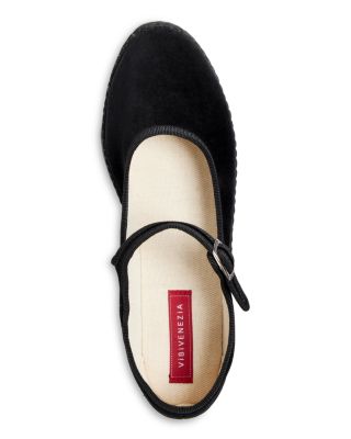 ViBi Venezia Women's Mary Jane Velvet Ballet Flats
