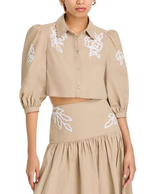 Cinq à Sept Trailing Peonies Tilda Blouse