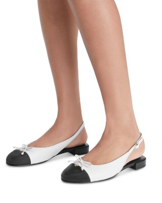 Tory Burch Women's Cap Toe Slingback Ballet Flats