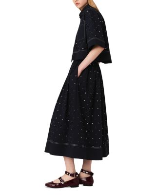 Maje Studded Cropped Shirt