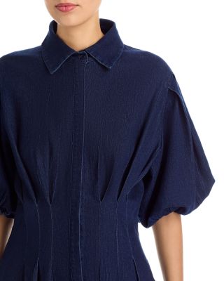 AQUA Denim Midi Dress - Exclusive