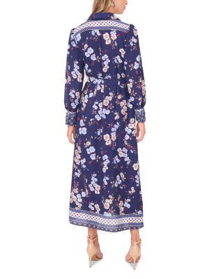 VINCE CAMUTO Long Sleeve Maxi Shirt Dress