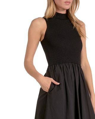 Elan Mixed Media Midi Dress