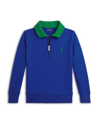 Polo Ralph Lauren Boys' Double Knit Collared Sweatshirt - Little Kid
