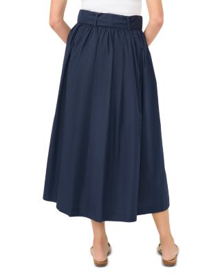 1.STATE Box Pleated Midi Skirt