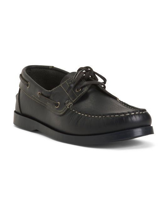 Men's Made In Portugal Leather Boat Shoes