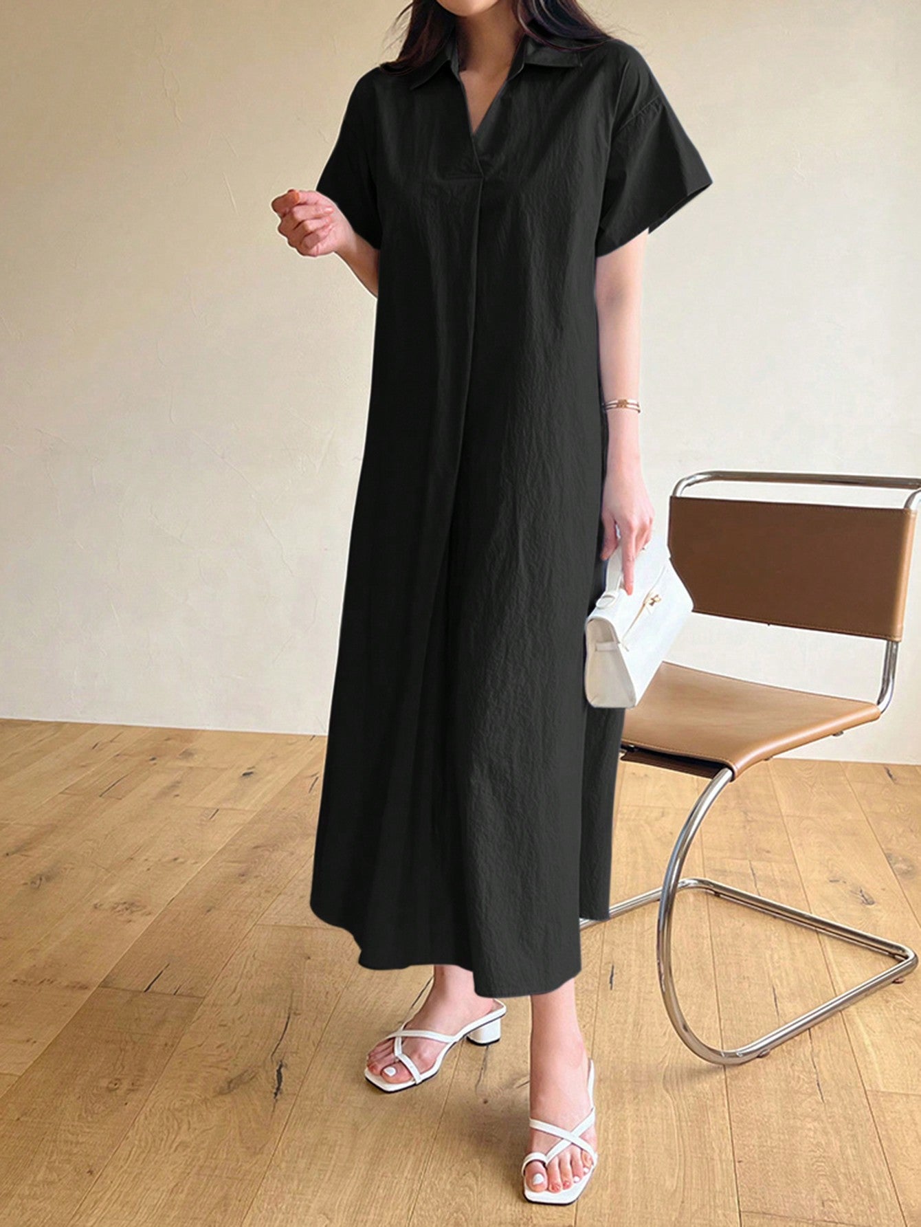 DAZY Long Casual Shirt Dress, Summer