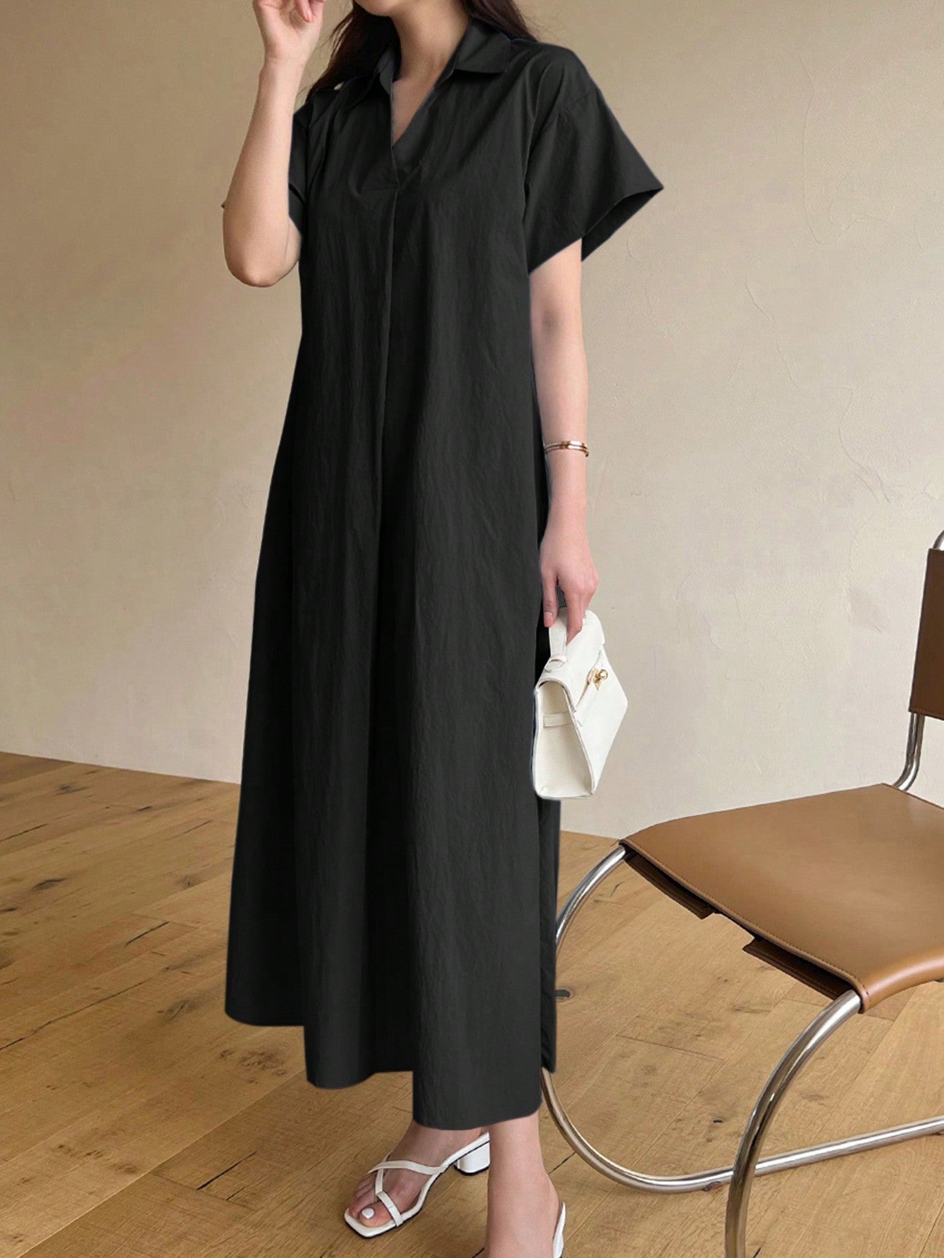 DAZY Long Casual Shirt Dress, Summer