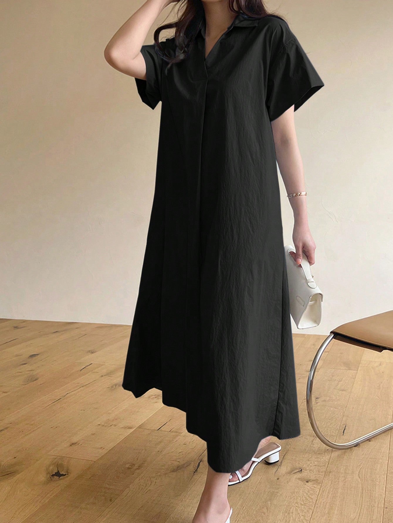 DAZY Long Casual Shirt Dress, Summer