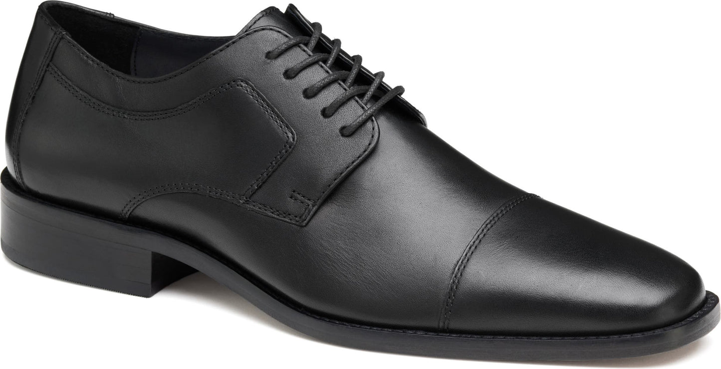 JOHNSTON & MURPHY Novick Cap Toe Derby - Wide Width Available, Main, color, BLACK