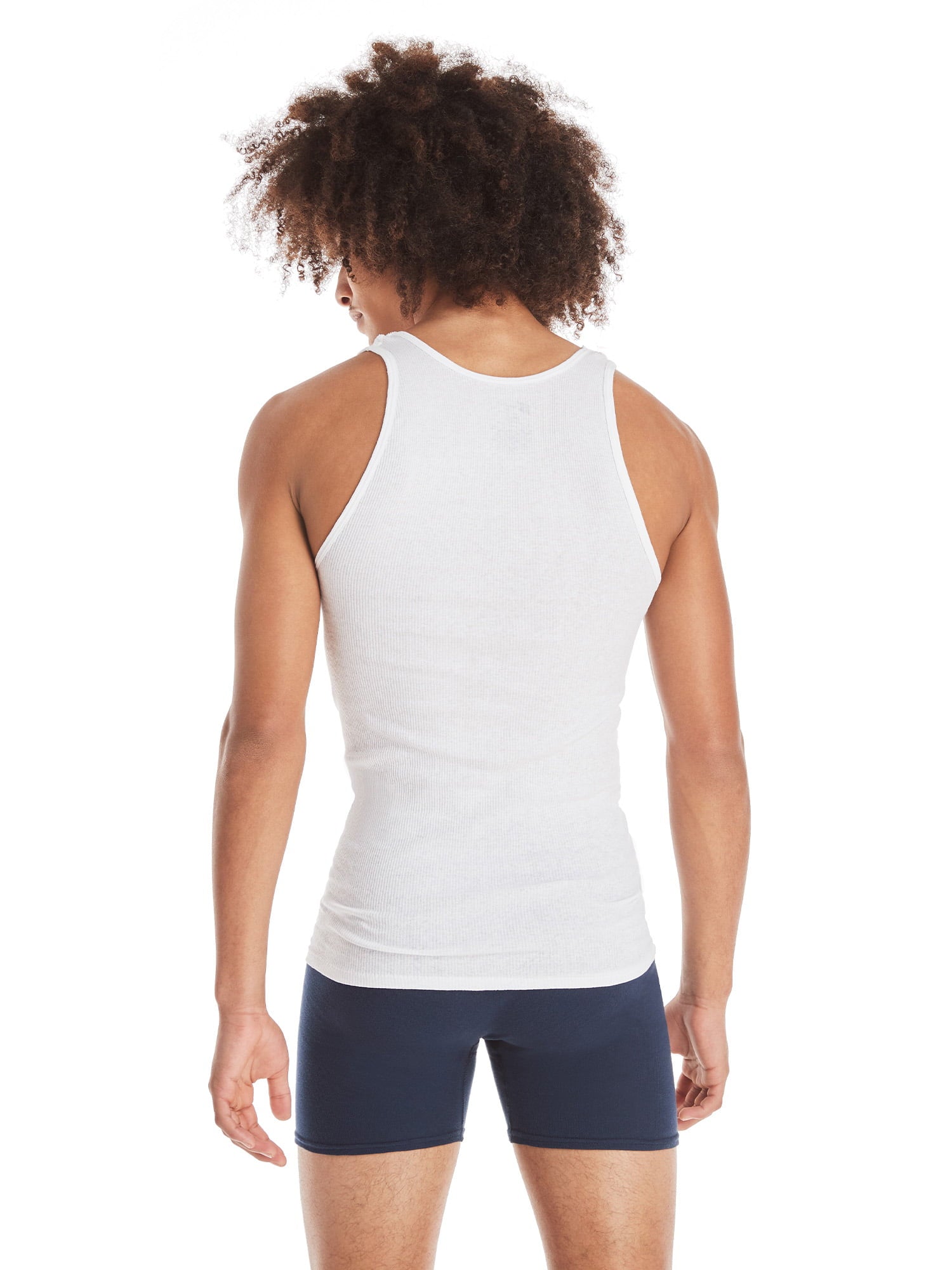 Hanes Men's Super Value Pack White Tank Undershirts, 10 Pack - image 4 of 9