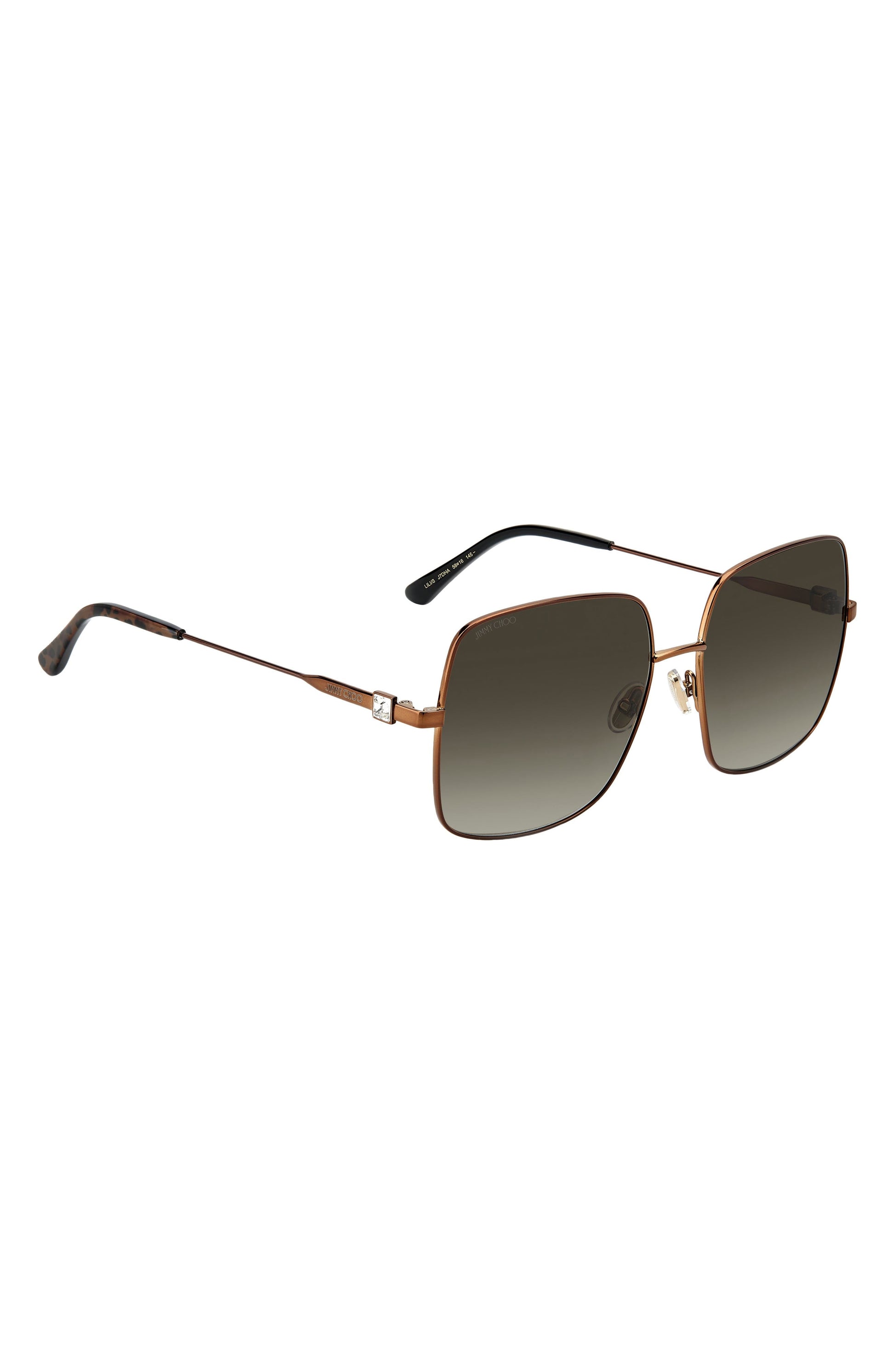 Jimmy Choo Lilis 58mm Square Sunglasses, Alternate, color, BRONZE / BROWN GRADIENT