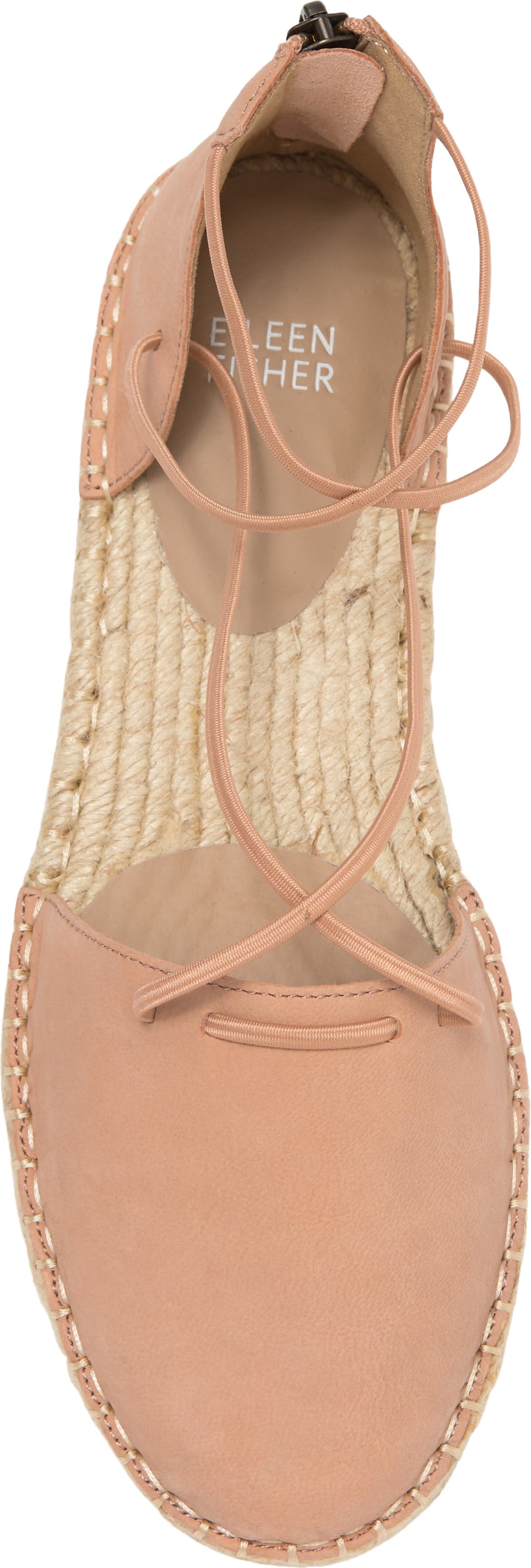 EILEEN FISHER Lace-Up Espadrille Sandal, Alternate, color, TOFFEE CREAM