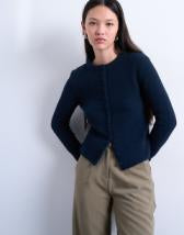 Topshop denim godet seamed midaxi dress in rich blue