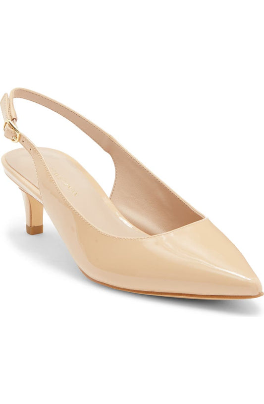 Stuart Weitzman Dancer 50 Kitten Heel Slingback Pump (Women)