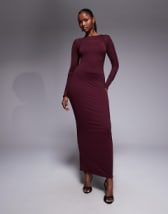 Mango shirt detailing maxi dress in brown stripes