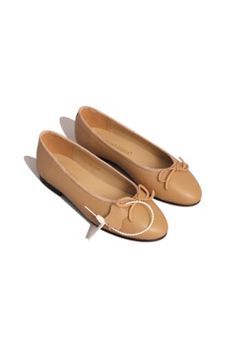 Euphoria Genuine Lambskin Bow Ballet Flats