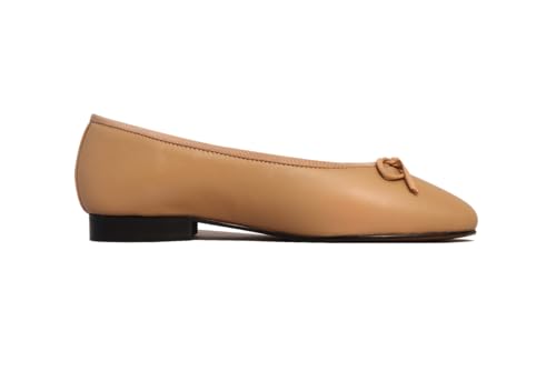 Euphoria Genuine Lambskin Bow Ballet Flats