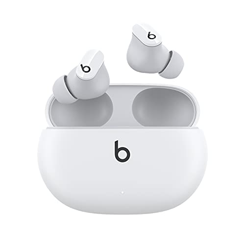 Amazon Beats Studio Buds - True Wireless Noise Cancelling Earbuds - Compatible with Apple & Android, Built-in Microphone, IPX4 Rating, Sweat Resistant Earphones, Class 1 Bluetooth Headphones - White