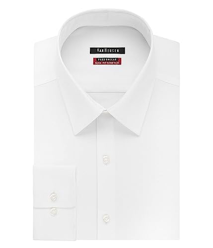 Van Heusen Men's Dress Shirt Slim Fit Flex Collar Stretch Solid