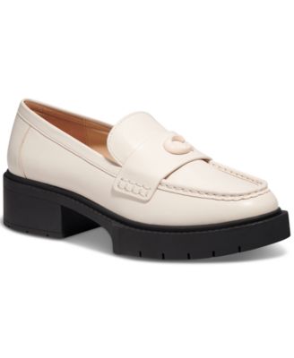 Macy's COACHWomen's Leah Platform Lug Sole Leather Loafers
