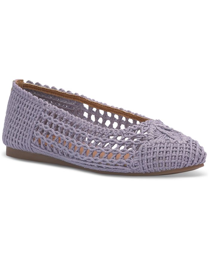 Lucky Brand - Women's Avelly Macrame Slip-On Ballet Flats