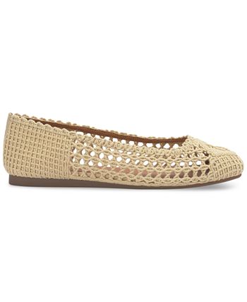 Lucky Brand - Women's Avelly Macrame Slip-On Ballet Flats