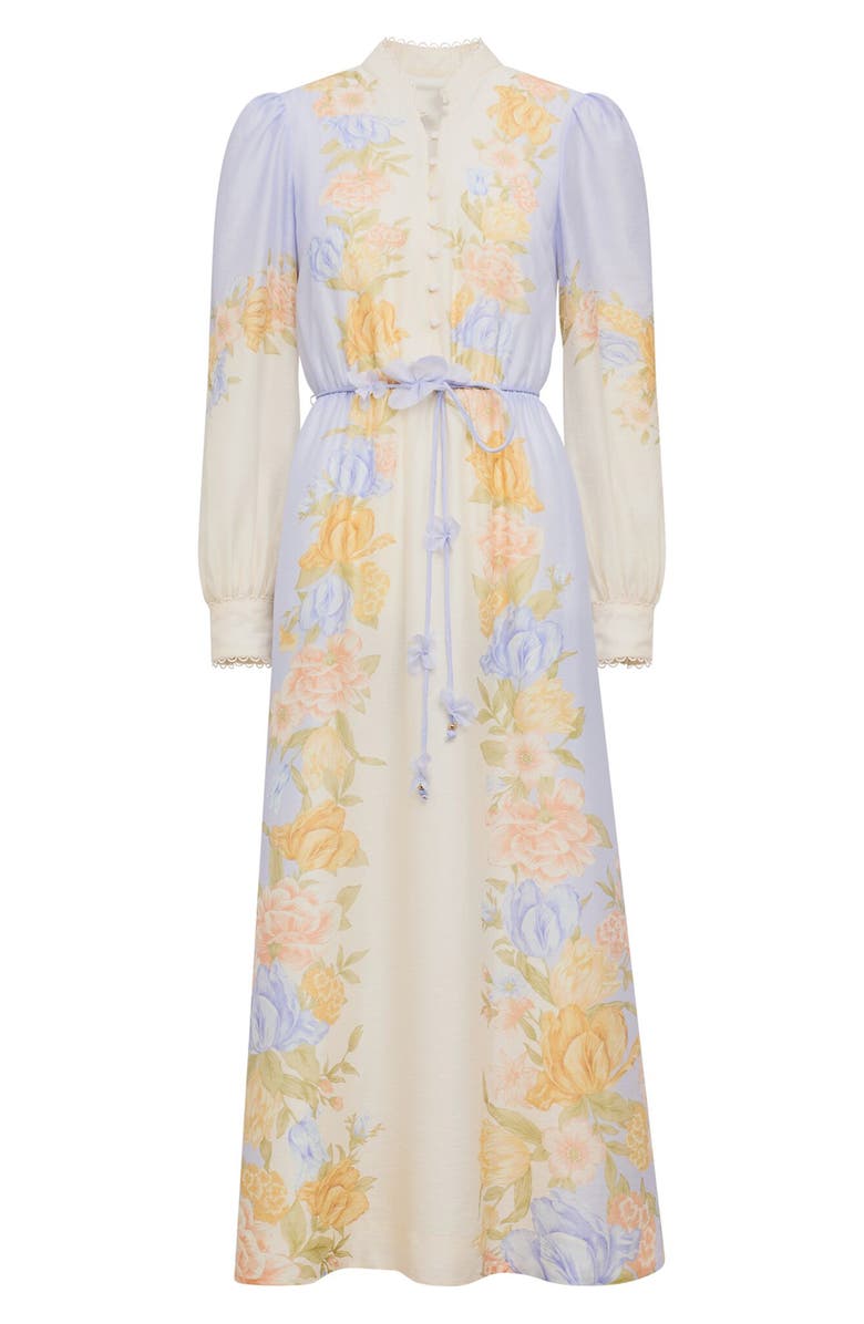 Courtney Placed Floral Long Sleeve Dress