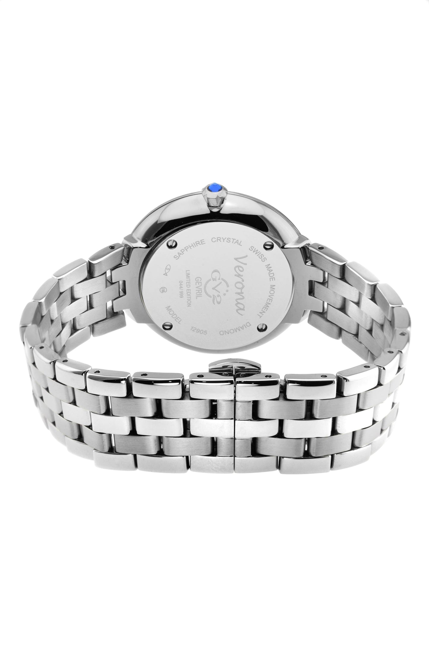 GV2 Verona Diamond Bracelet Watch, 37mm - 0.05 ctw., Alternate, color, TWO TONED SS/ IPRG