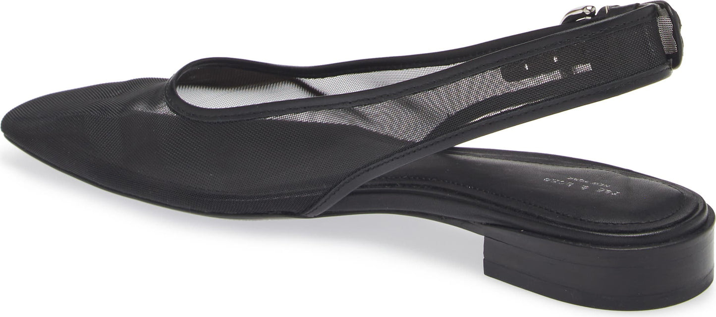 rag & bone Astra Slingback Flat, Alternate, color, Black