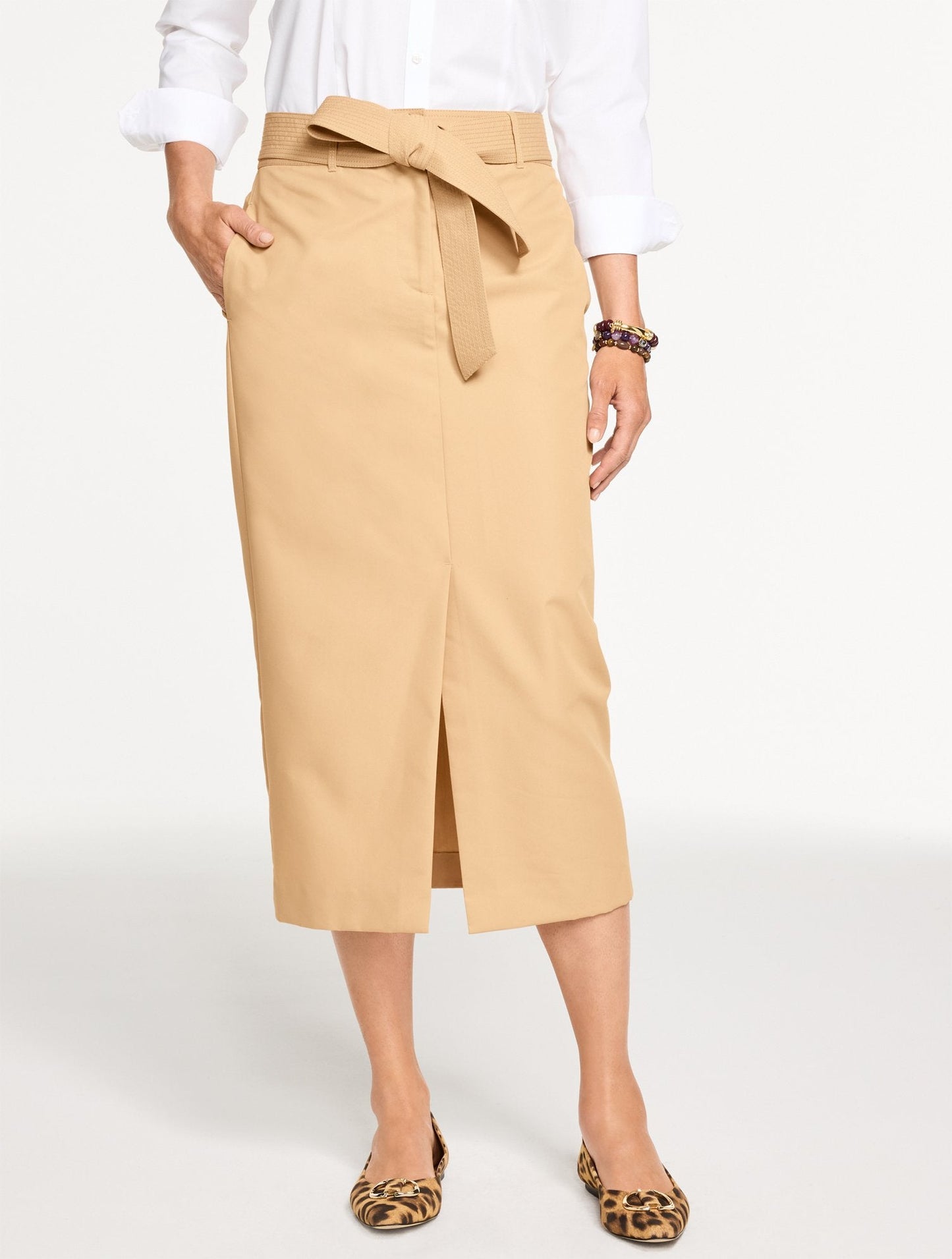 Corduroy Fit & Flare Skirt