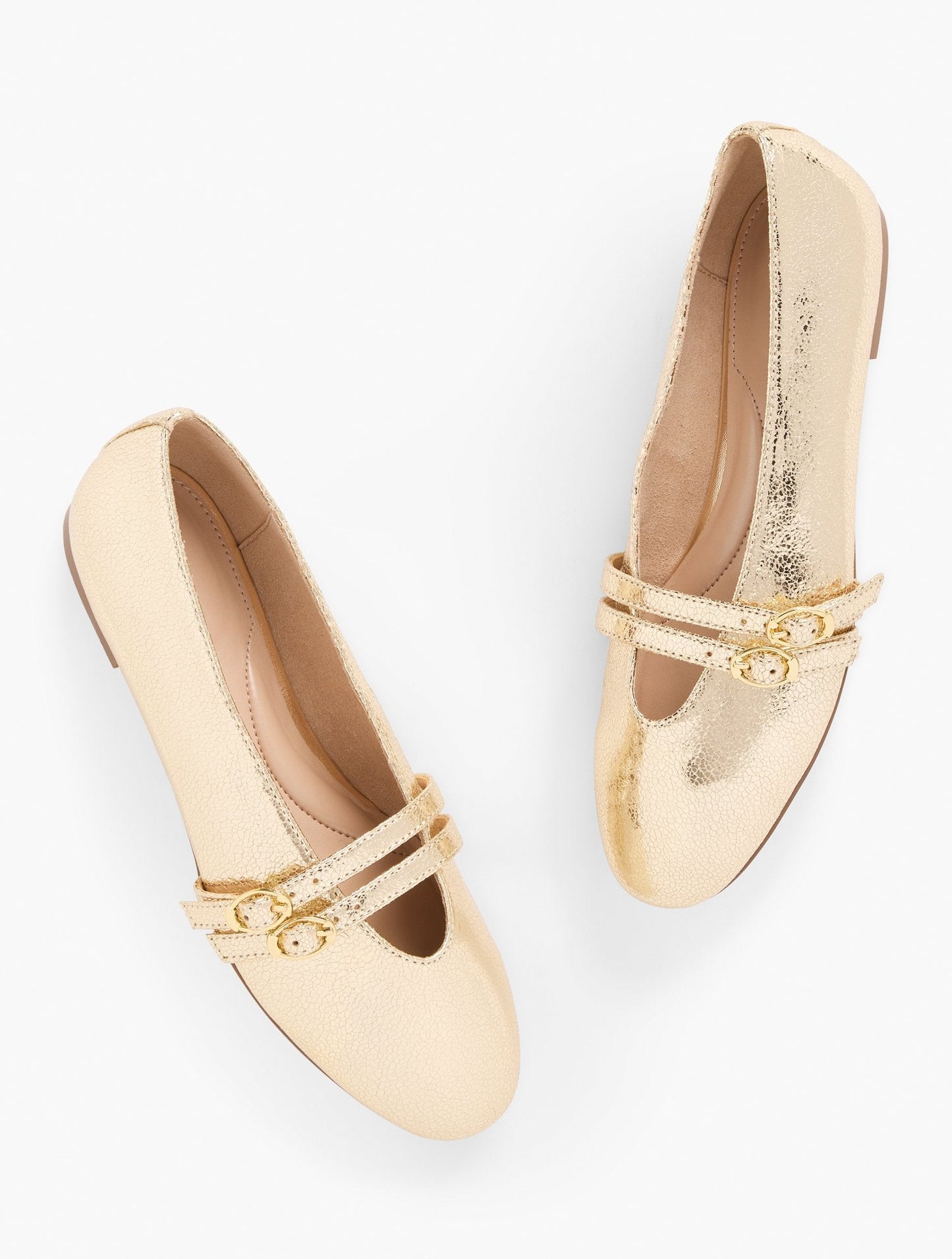 Ansly Metallic Suede Ballet Flats