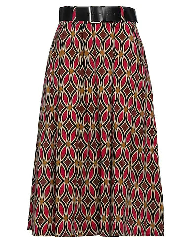 SOUVENIR Midi skirt Fuchsia 100% Cotton