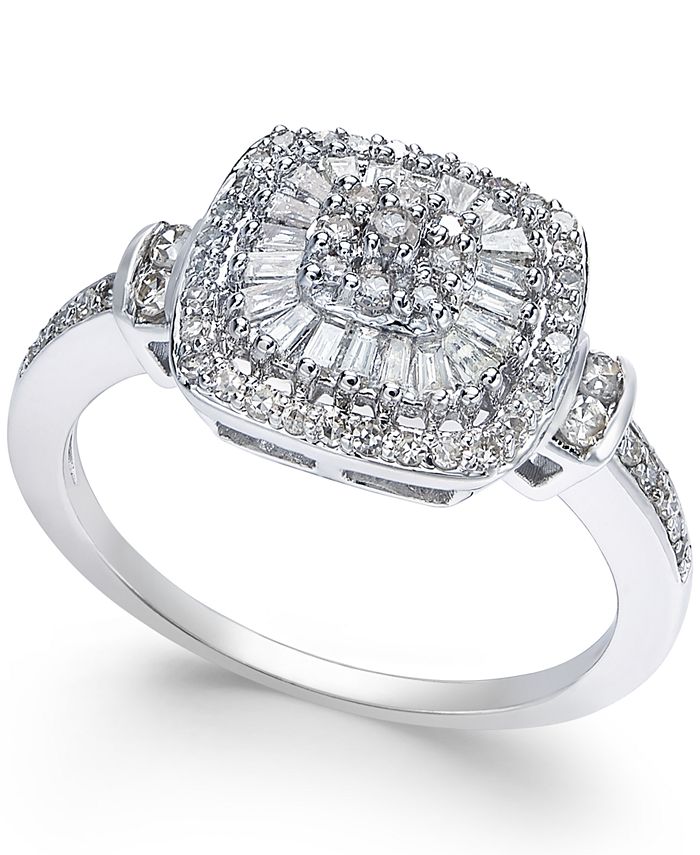 Macy's Diamond Vintage-Inspired Ring (1/2 in 14k White