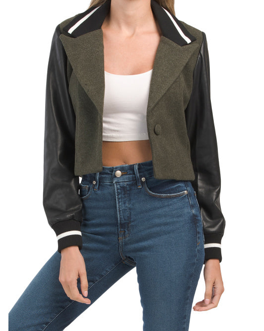 Cropped Varsity Blazer