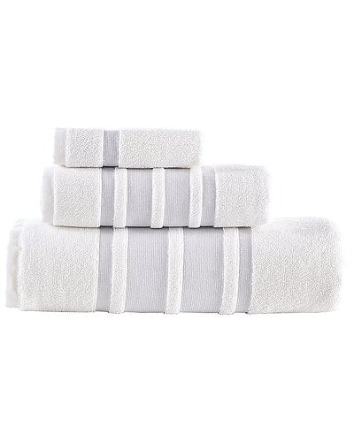 Brooks Brothers Contrast Border 3Pc Towel Set