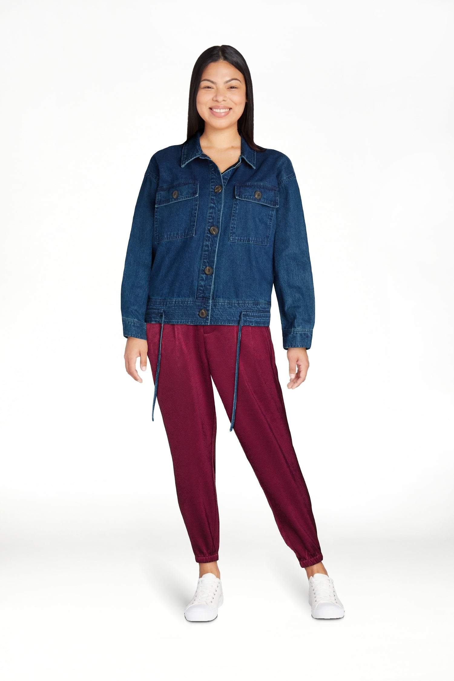 thumbnail image 3 of Time and Tru Women's Cropped Utility Jacket, Sizes XS-XXXL, 3 of 8