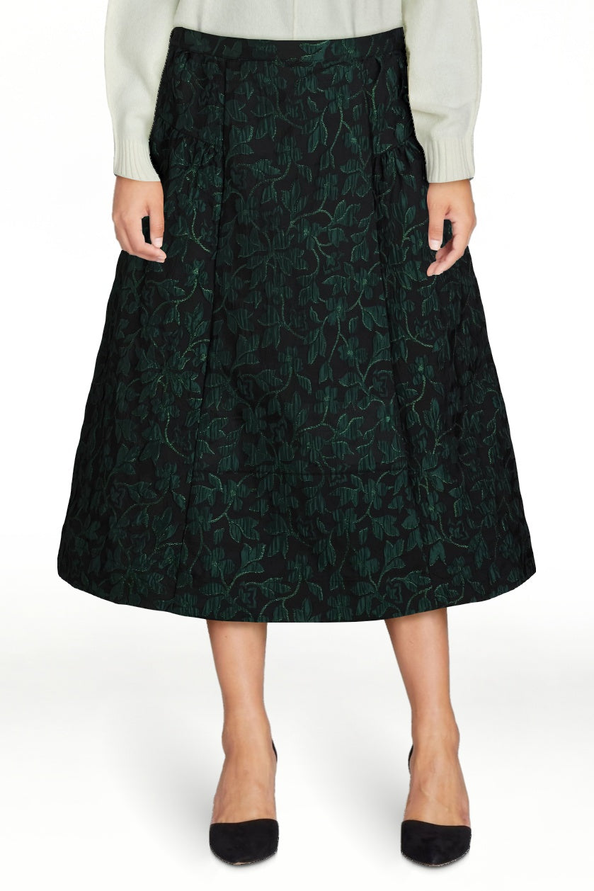 thumbnail image 2 of Scoop Women's and Women's Plus Jacquard Midi Skirt, Sizes XS-4X, 2 of 8
