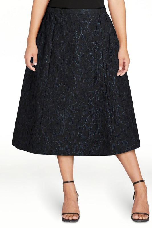 thumbnail image 1 of Scoop Women's and Women's Plus Jacquard Midi Skirt, Sizes XS-4X, 1 of 8