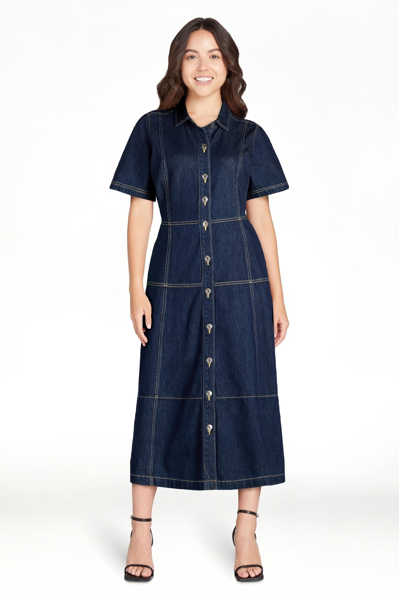 Free Assembly Women's Button Front Cotton Midi Dress with Short Sleeve – VinNews Recommendations Free Assembly Women's Button Front Cotton Midi Dress with Short Sleeve – VinNews Recommendations