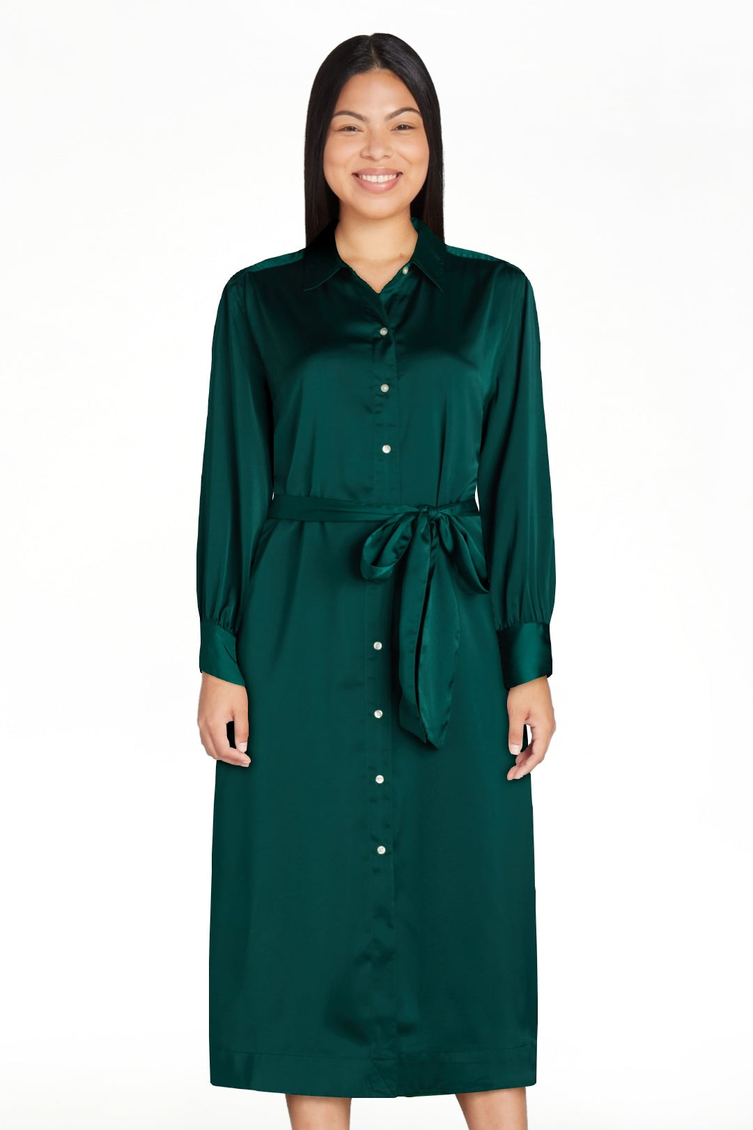 thumbnail image 2 of Free Assembly Women’s Belted Midi Shirtdress with Long Sleeves, Size XS-XXXL, 2 of 7